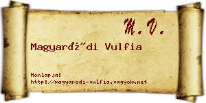 Magyaródi Vulfia névjegykártya